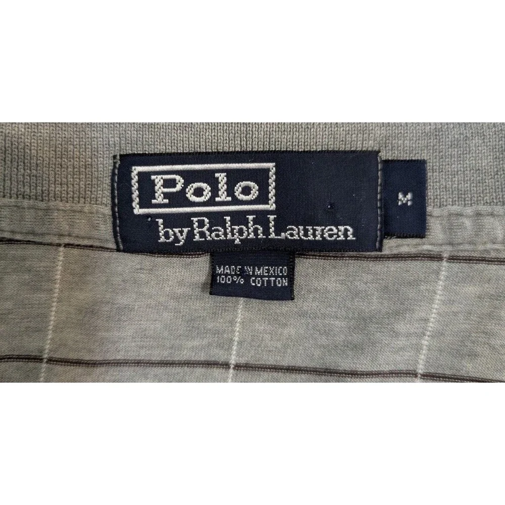 Polo Ralph Lauren Men’s Gray Checkered Pattern Shirt Size Medium